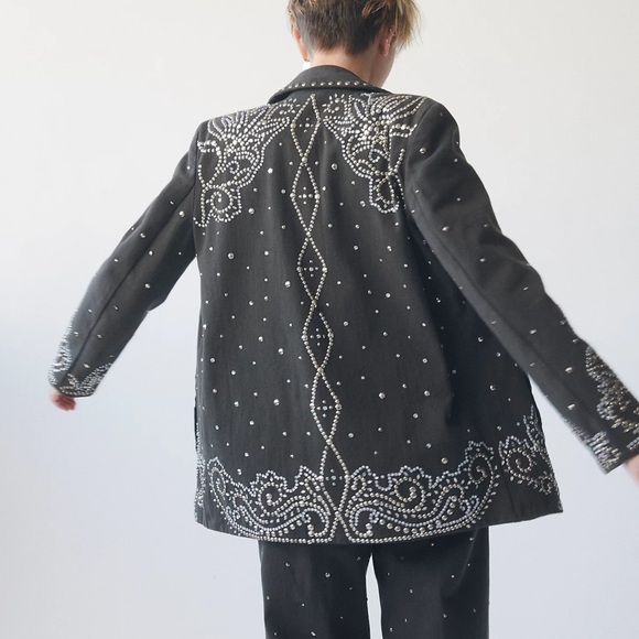 Free People Jackets & Blazers - Free People Black Embellished Blazer